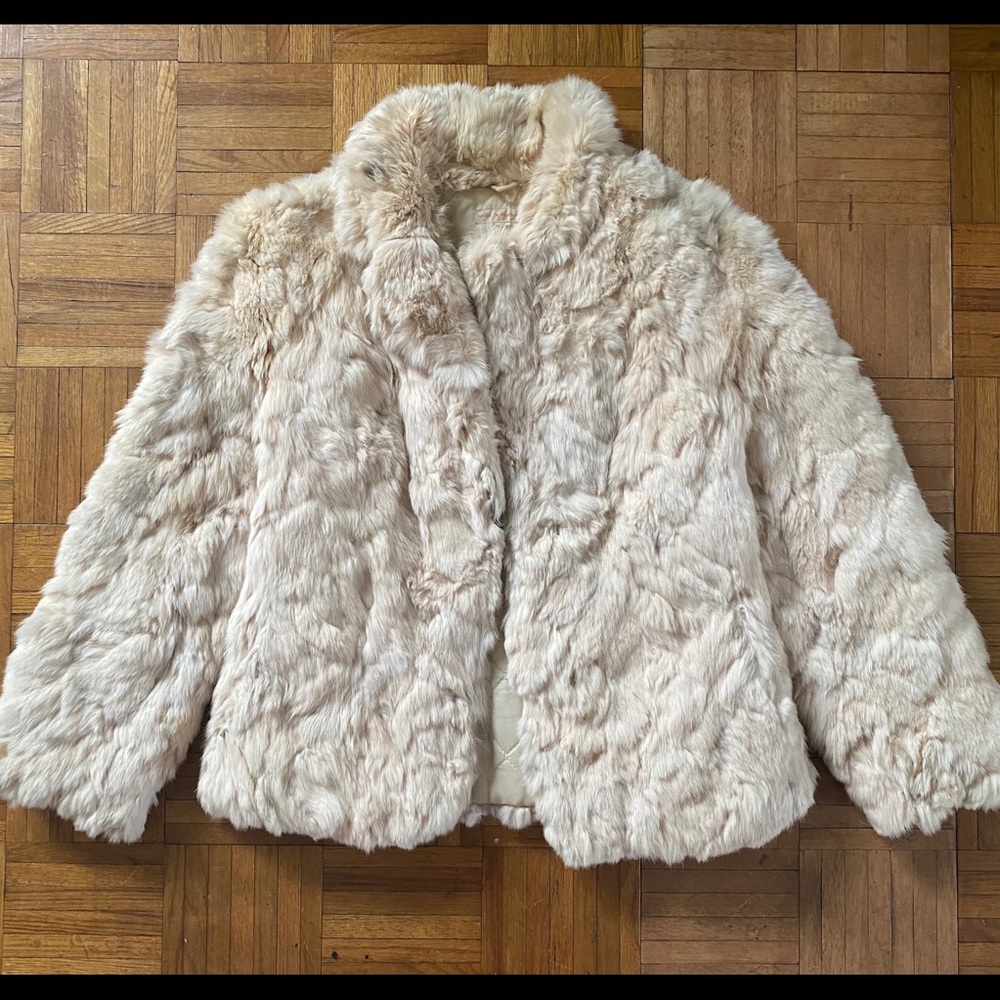 Rabbit fur coat